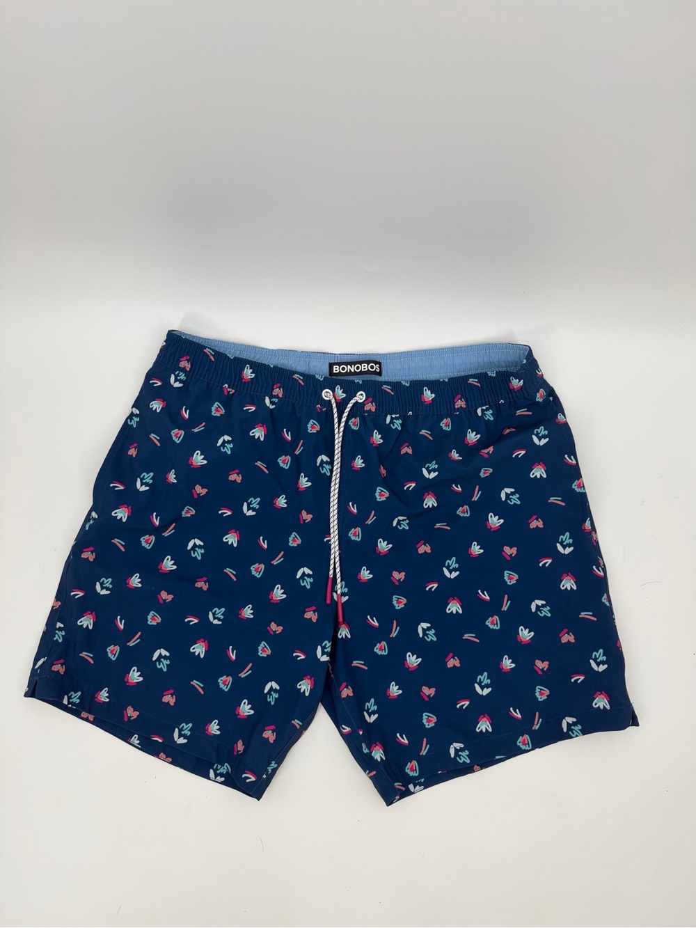 Bonobos Men’s Swim Trunks Navy Floral Print Large